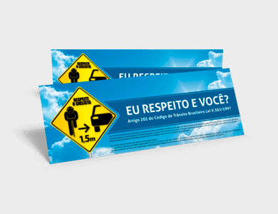 Adesivo de Parachoque em Vinil 7,5x26 - 4x0 - 500 unid