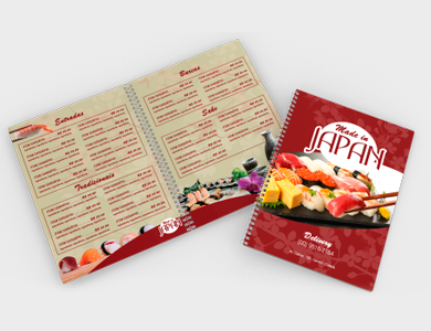 Cardápio Wire-o com 18 Páginas em PVC 0,76mm Cristal Frente e Verso 21,5x29cm - 4x4 - 25 unid