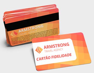Cartão Fidelidade com Arte Única em PVC 0,76mm Fosco Frente e Verso 8,5x5,4cm - 4x4 - 50 unid
