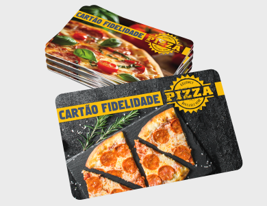 Cartão Fidelidade com Arte Variável em PVC 0,76mm Cristal Frente e Verso Fosco 8,5x5,4cm - 4x4 - 1 unid