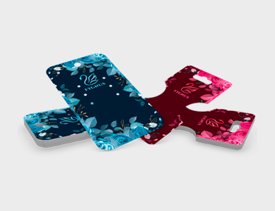 Cartela de Bijuteria Formatos Especiais Couchê 300g Laminação Holográfica 9x5cm - 4x0 - 500 unid