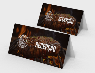 Display de Mesa Tipo A em PVC 0,5mm Fosco Frente e Verso 11,4x17,5cm - 4x0 - 25 unid