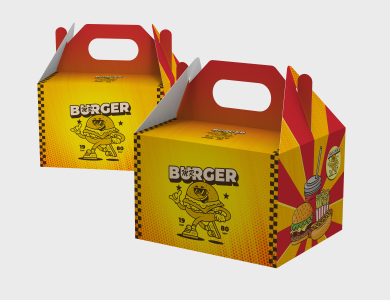 Embalagem Kit Lanche Supremo 300g sem Película Antigordura 15x10x13cm - 4x0 - 100 unid
