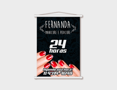 Mini Banner 280g 30x40cm - 4x0 - 500 unid