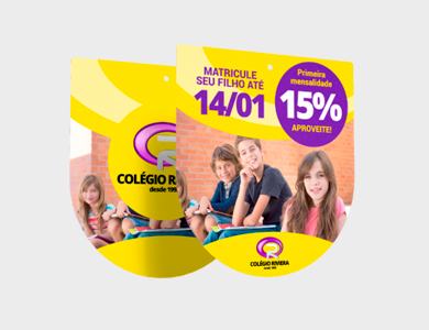 Móbile Tipo U Grande PVC 0,3 mm Verniz Frente e Verso 40x47 cm - 4x4 - 50 unid