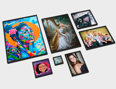 Quadro Decorativo com Moldura Caixa Alta com Vidro Adesivado com Laminação Fosca 15x15cm - 4x0 - 30 unid